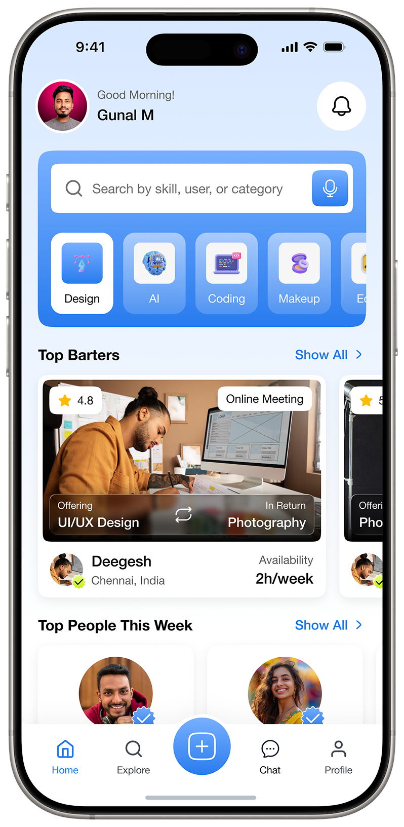 Home Screen Mockup